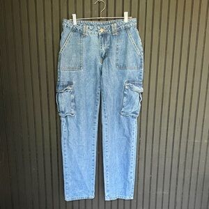 SHEIN Light Blue Cargo Jeans